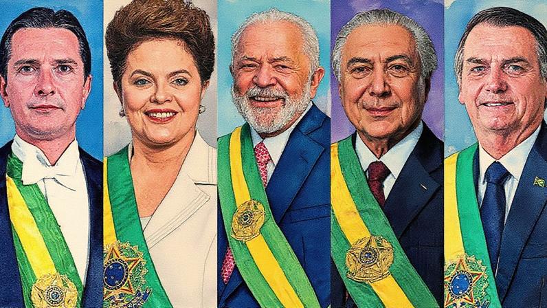 Foto oficial dos ex-presidentes (Foto: Reprodução)