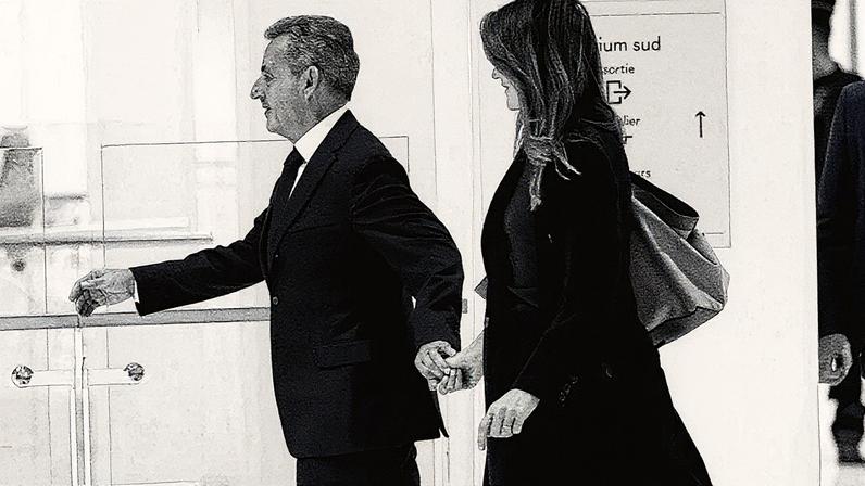 Carla Bruni aparece em apoio a Nicolas Sarkozy após sua condenação (Foto: Reprodução)