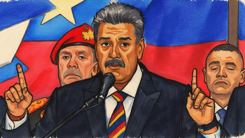 Nicolás Maduro discursa à imprensa após comparecer ao Supremo Tribunal de Justiça em Caracas (Foto: Reprodução)