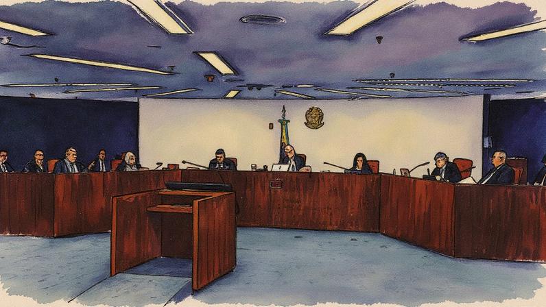 Sessão da Primeira Turma do STF (Foto: Reprodução)