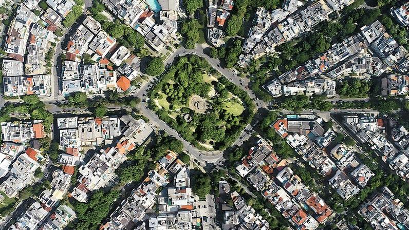 Vista aérea da Praça do Pomar, na Barra da Tijuca, com possibilidade de inclusão na Zona Sudoeste da cidade (Foto: Reprodução)