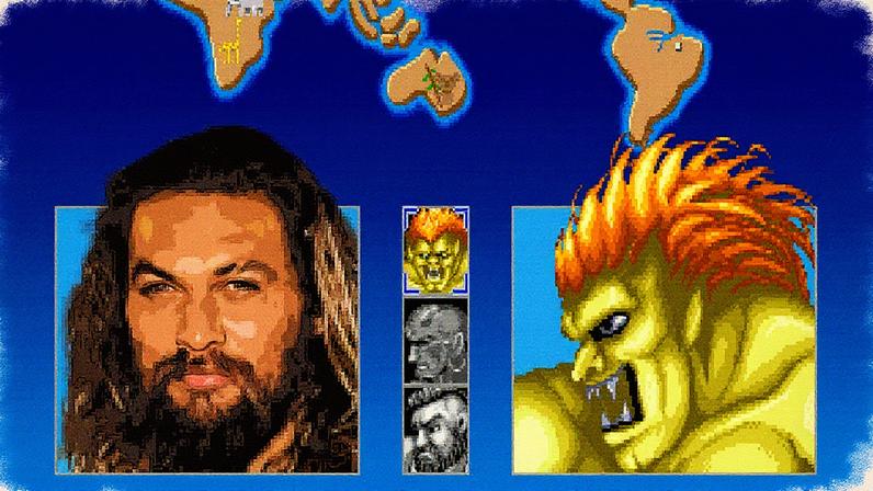 Jason Momoa caracterizado como Blanka em filme 'Street Fighter' (Foto: Reprodução)