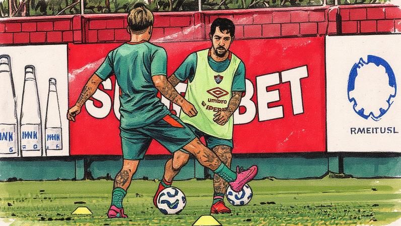 Lucho Acosta treina em busca de titularidade no Fluminense (Foto: Reprodução)