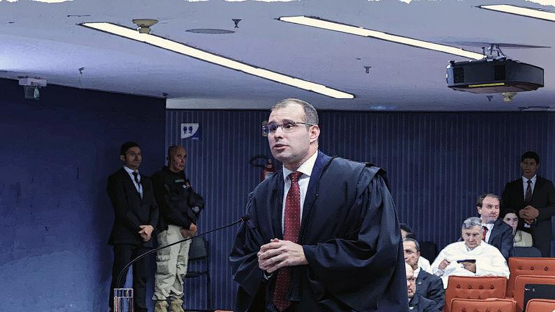 Advogado do general Paulo Sérgio Nogueira em evento no STF (Foto: Reprodução)
