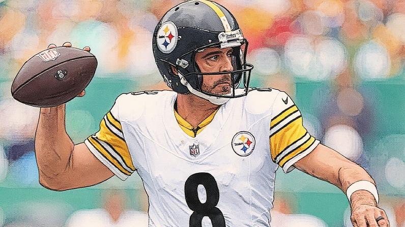 Aaron Rodgers em ação durante jogo contra o New York Jets na Semana 1 da temporada de 2025 da NFL (Foto: Reprodução)