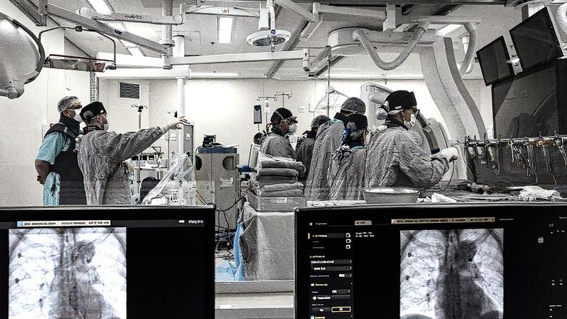 Sala híbrida durante cirurgia no Hospital das Clínicas da Faculdade de Medicina da USP, que será parte do complexo do Hospital das Clínicas (Foto: Reprodução)