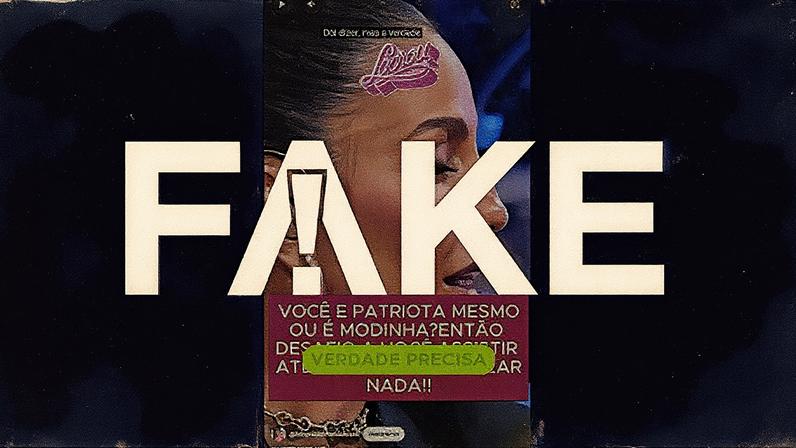 Vídeo falso em que Ivete faz discurso defendendo Lula e criticando brasileiros que apoiam tarifaço de Trump (Foto: Reprodução)