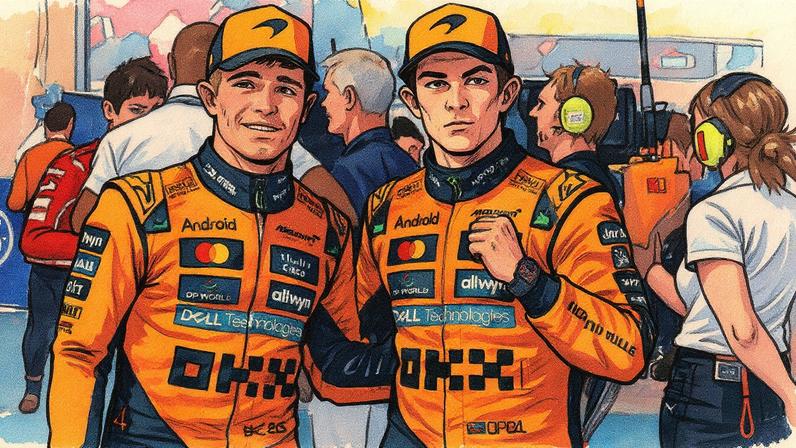 McLaren está próxima do bicampeonato com Lando Norris e Oscar Piastri, podendo garantir o título se ambos os pilotos chegarem ao pódio no GP do Azerbaijão (Foto: Reprodução)