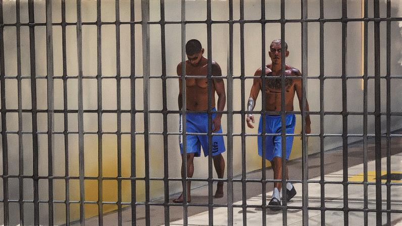 Detentos em uma penitenciária (Foto: Reprodução)