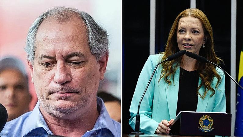 Montagem com fotos do ex-governador Ciro Gomes e da prefeita de Crateús e ex-senadora Janaína Farias (Foto: Reprodução)