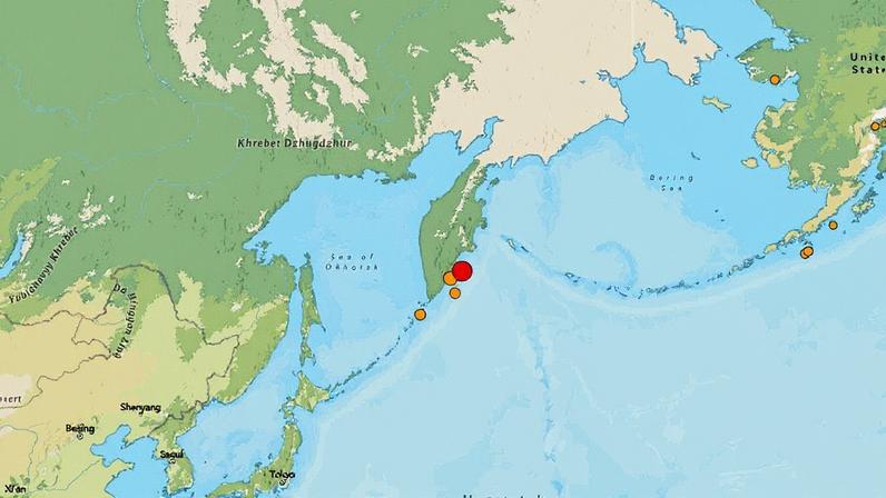 Ponto vermelho indica região onde terremoto foi registrado em 18 de setembro de 2025 (Foto: Reprodução)