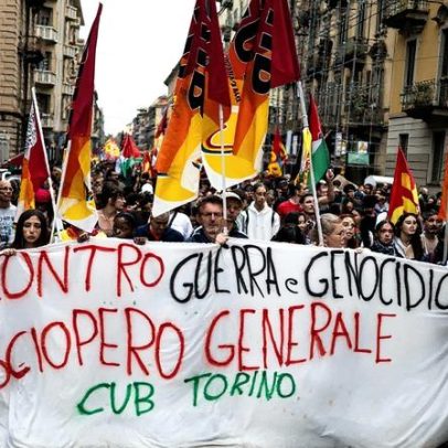 Manifestantes pró-Palestina protestam na Itália enquanto governo rejeita reconhecimento