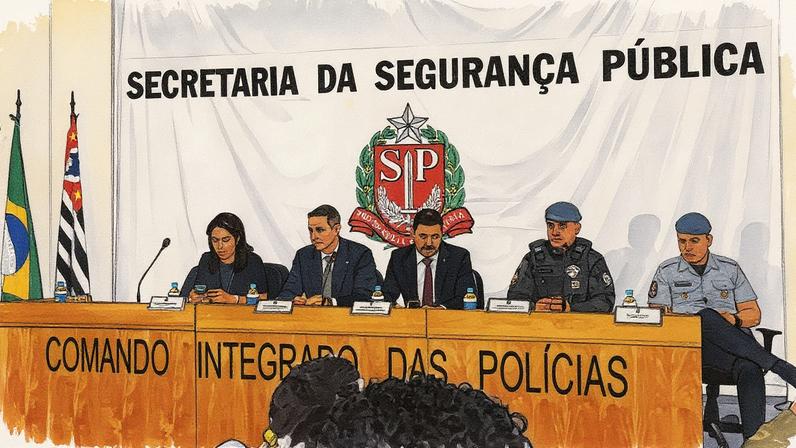 Coletiva de imprensa apresenta detalhes sobre as investigações da morte do ex-delegado-geral Ruy Ferraz Fontes (Foto: Reprodução)