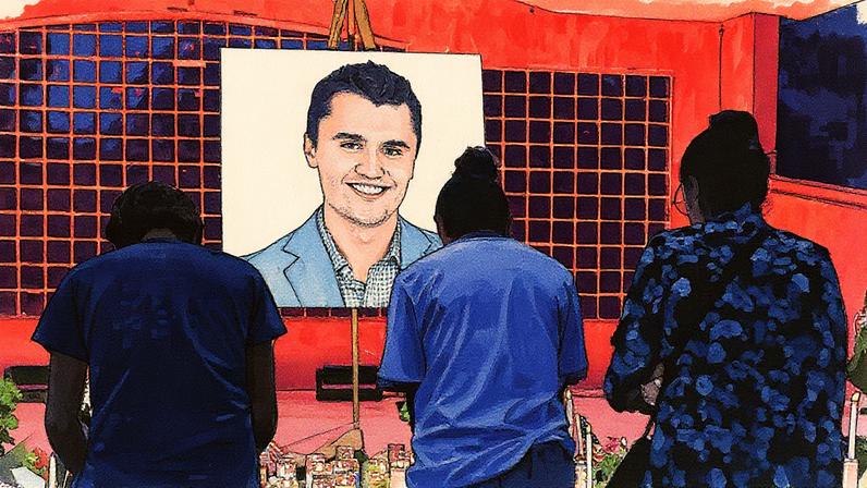 Memorial em homenagem a Charlie Kirk localizado em Orem, Utah (Foto: Reprodução)