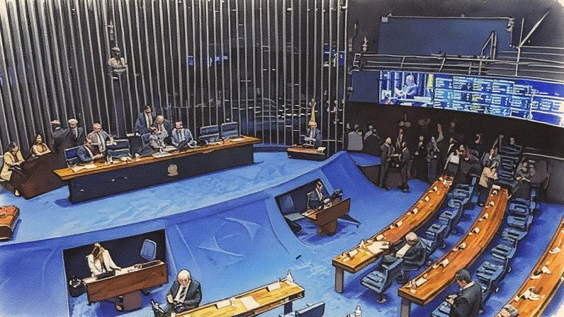 Plenário do Senado Federal em sessão (Foto: Reprodução)