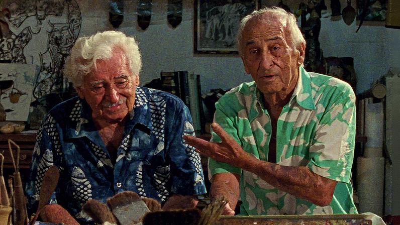 Três figuras representativas da cultura brasileira, Jorge Amado, Dorival Caymmi e Carybé, em uma imagem que destaca sua amizade (Foto: Reprodução)