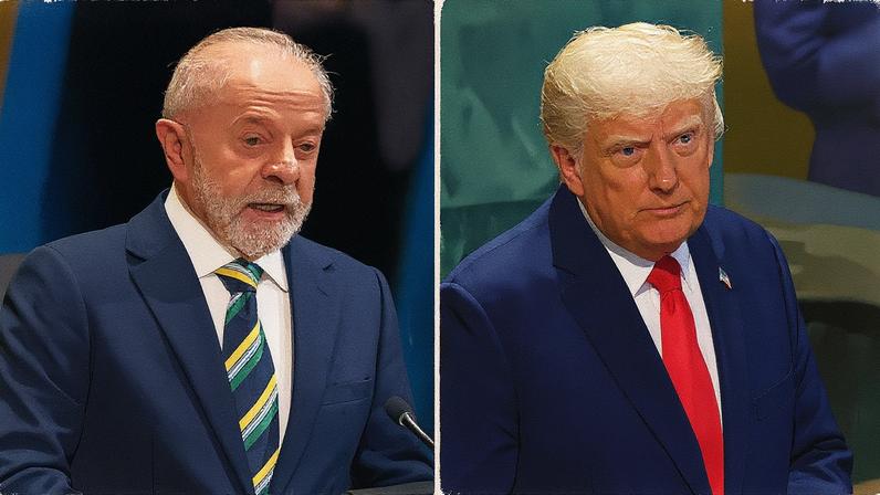Lula e Trump discursam na ONU (Foto: Reprodução)