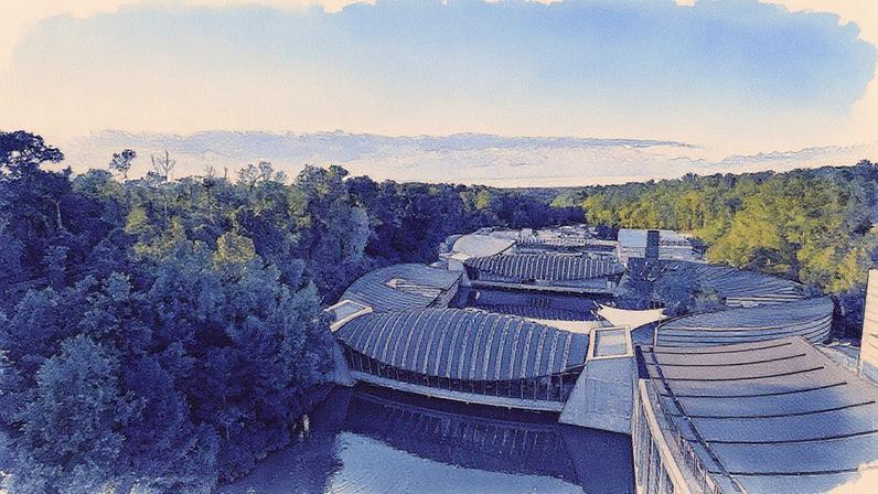 Vista aérea da expansão do Crystal Bridges Museum of Art (Foto: Reprodução)