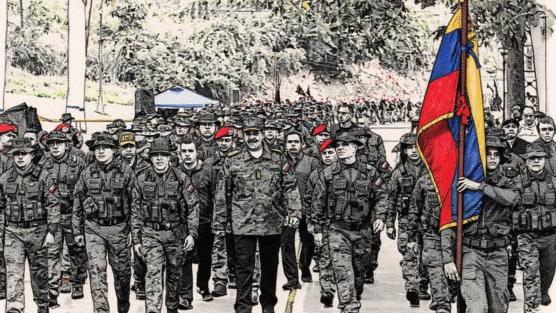 Nicolás Maduro participa de exercícios militares em Caracas (Foto: Reprodução)