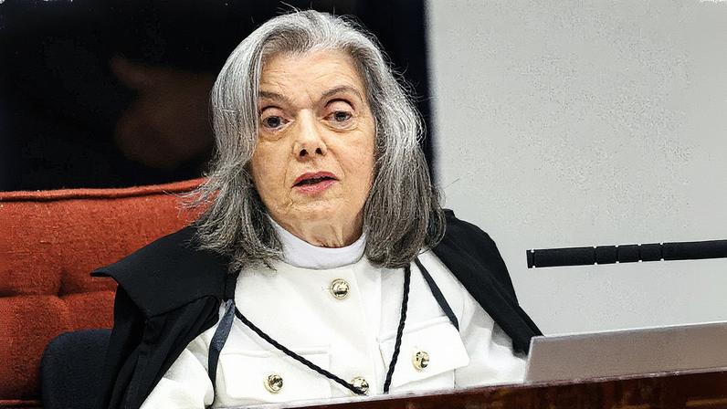 Ministra Cármen Lúcia durante sessão na Primeira Turma do Supremo Tribunal Federal (STF), no quinto dia de julgamento dos réus do Núcleo 1 da trama golpista (Foto: Reprodução)