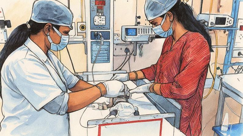 Bebê encontrado por um pastor que ouviu gritos fracos vindo debaixo de uma montanha de terra (Foto: Reprodução)