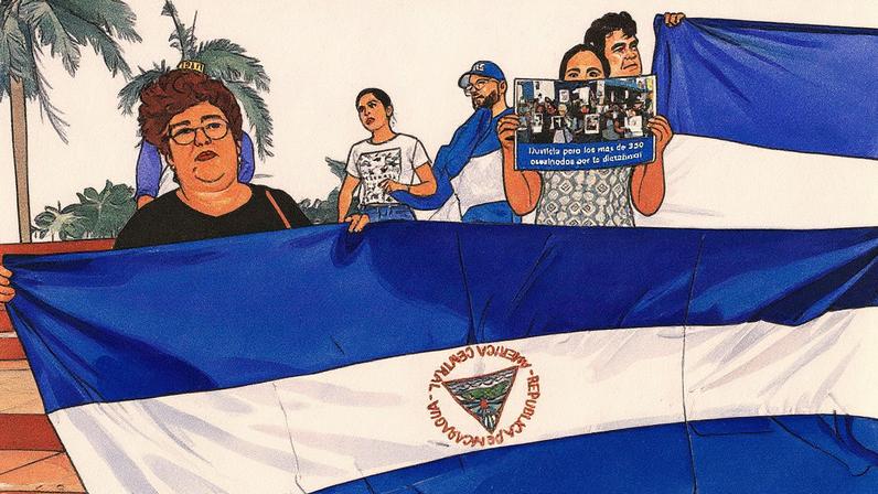 Familiares de prisioneiros políticos fazem um apelo por dissidentes mortos sob custódia do governo na Nicarágua (Foto: Reprodução)