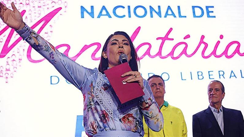 Ex-primeira dama Michelle Bolsonaro participa de evento do PL (Foto: Reprodução)