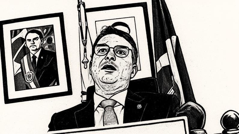 Senador Flávio Bolsonaro em evento (Foto: Reprodução)