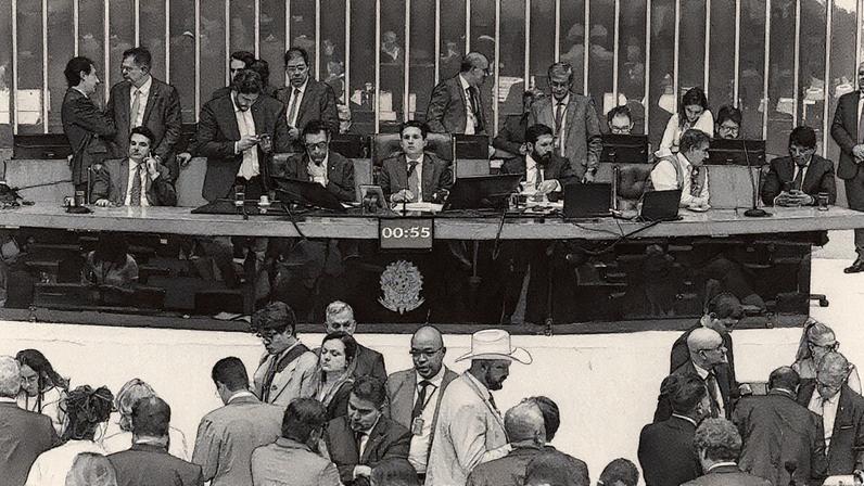 Câmara dos Deputados durante a votação da PEC da Blindagem (Foto: Reprodução)