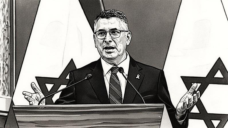 Ministro de Asuntos Exteriores de Israel, Gideon Saar, durante visita a Budapeste, Hungria (Foto: Reprodução)