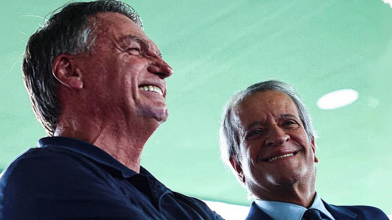 Ex-presidente Jair Bolsonaro e presidente do PL, Valdemar Costa Neto, se encontram em março deste ano (Foto: Reprodução)