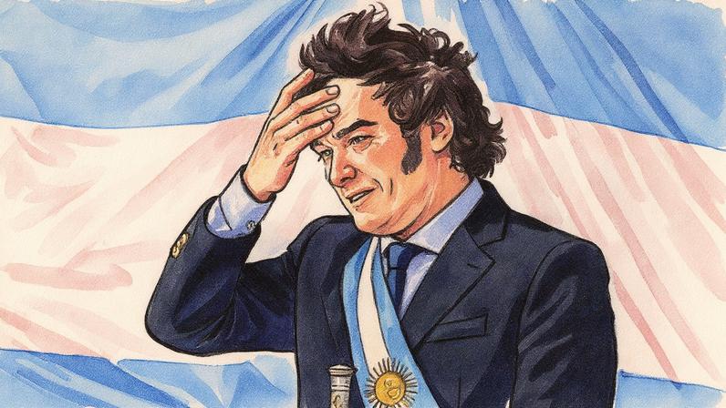 Presidente argentino Javier Milei em evento público (Foto: Reprodução)