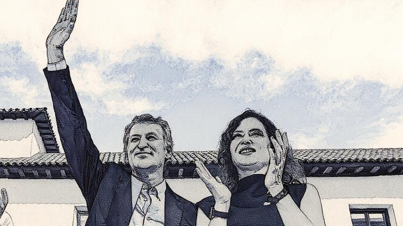 Alberto Núñez Feijóo e Isabel Díaz Ayuso durante o início do curso político em Madrid (Foto: Reprodução)