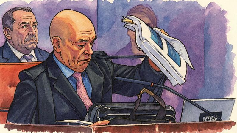 Ministro Alexandre de Moraes durante julgamento de Bolsonaro e outros na Primeira Turma do STF (Foto: Reprodução)