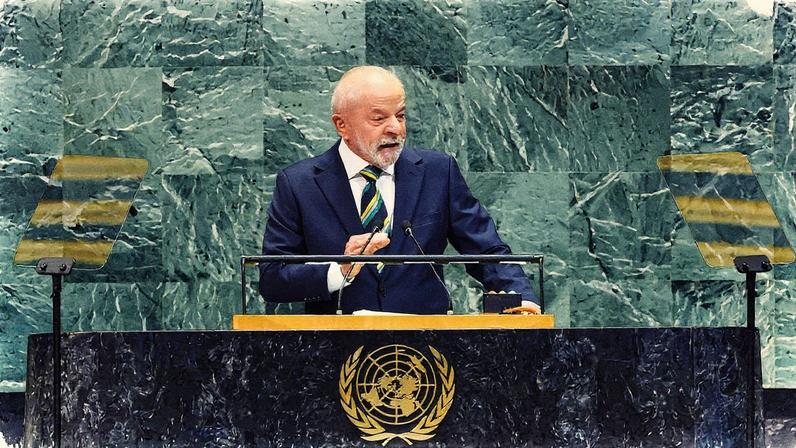 Lula discursa na abertura da Assembleia Geral da ONU (Foto: Reprodução)