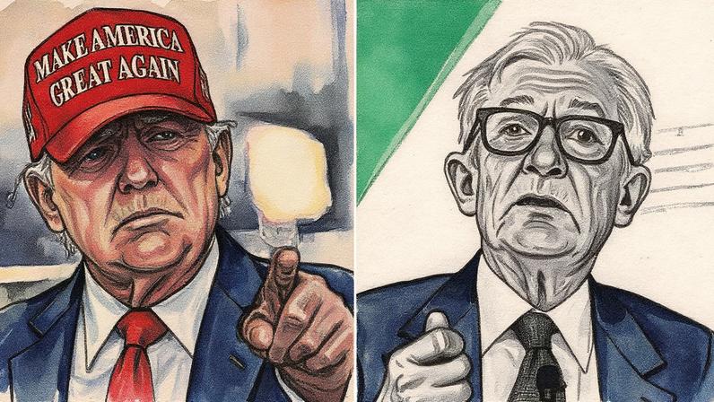 Donald Trump e Jerome Powell posam para uma foto juntos (Foto: Reprodução)