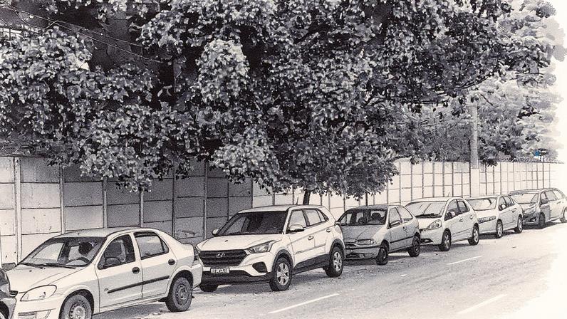 Carros estacionados na avenida Vereador Abel Ferreira, no Jardim Anália Franco, zona leste (Foto: Reprodução)