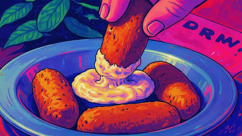 Bolinhos de feijão com abóbora e alfavaca servidos em um bar (Foto: Reprodução)