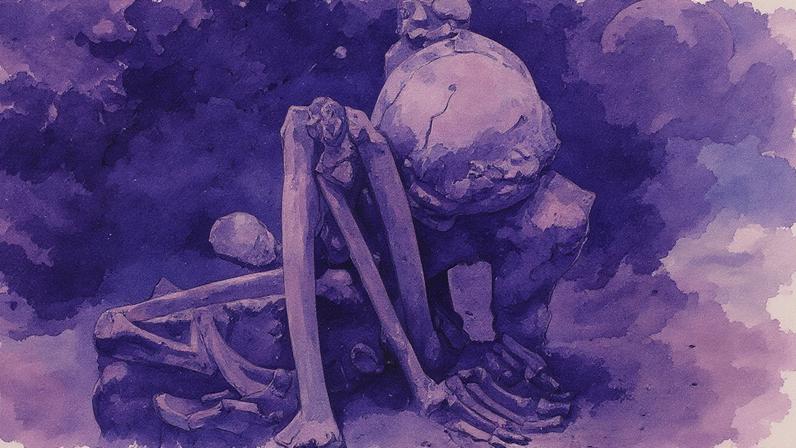 Sepultamento humano em posição fortemente flexionada de um homem de meia-idade em Huiyaotian, Guangxi, sul da China (Foto: Reprodução)