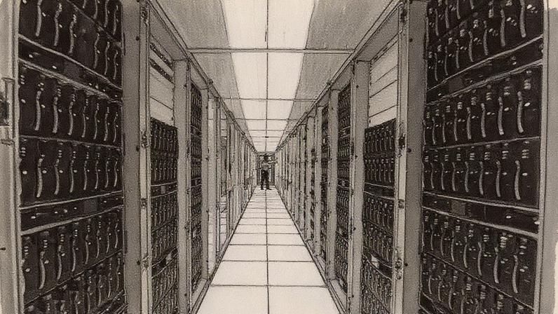 Data center com servidores organizados em fileiras e iluminação LED (Foto: Reprodução)