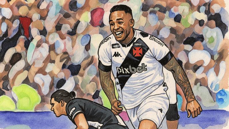 Alex Teixeira marca o primeiro gol do Vasco contra o Botafogo (Foto: Reprodução)