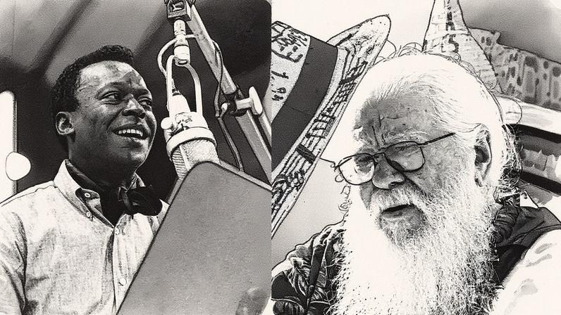 Miles Davis e Hermeto Pascoal posam para a foto (Foto: Reprodução)