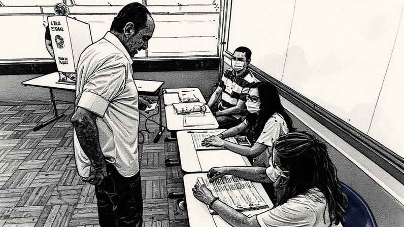 Ex-prefeito de Belo Horizonte, Alexandre Kalil, vota em escola da zona sul da capital mineira (Foto: Reprodução)