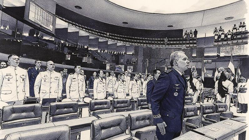 Homenagem aos 80 anos dos militares brasileiros na Segunda Guerra Mundial realizada no Congresso (Foto: Reprodução)