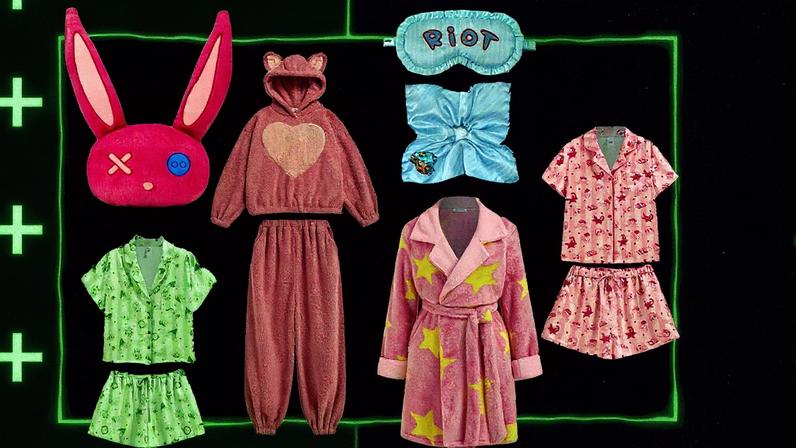 Coleção de pijamas e roupas de dormir Peach Riot, resultado da parceria entre Cider e Pop Mart (Foto: Reprodução)