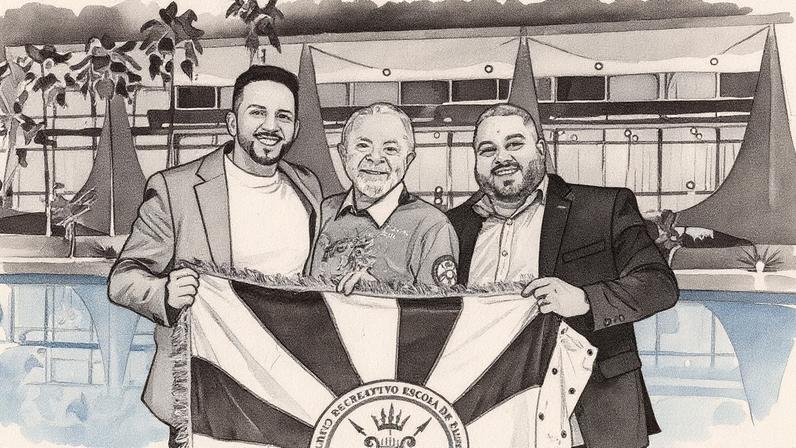 Lula recebe dirigentes da escola de samba Acadêmicos de Niterói (Foto: Reprodução)