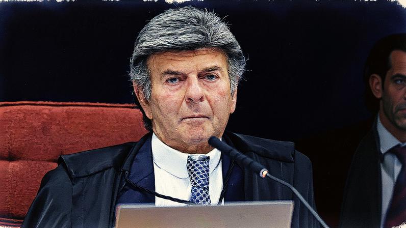 Ministro Luiz Fux do STF durante julgamento na Primeira Turma sobre denúncia contra Bolsonaro (Foto: Reprodução)
