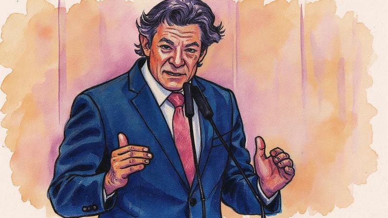 Ministro da Fazenda, Fernando Haddad, durante evento em 10 de julho de 2025 (Foto: Reprodução)