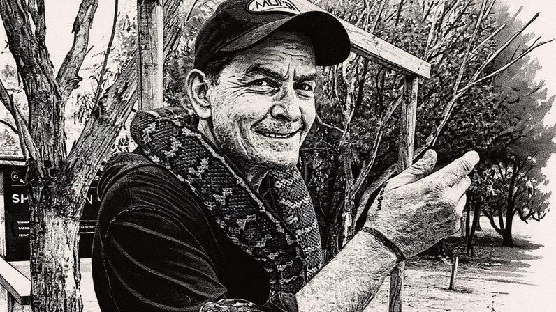 Charlie Sheen durante viagem à Austrália (Foto: Reprodução)