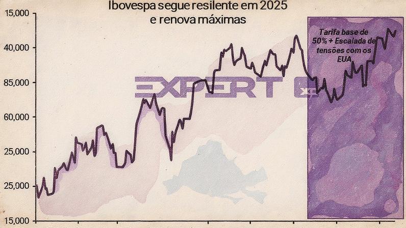 Gráfico sobre desempenho recente do Ibovespa (Foto: Reprodução)